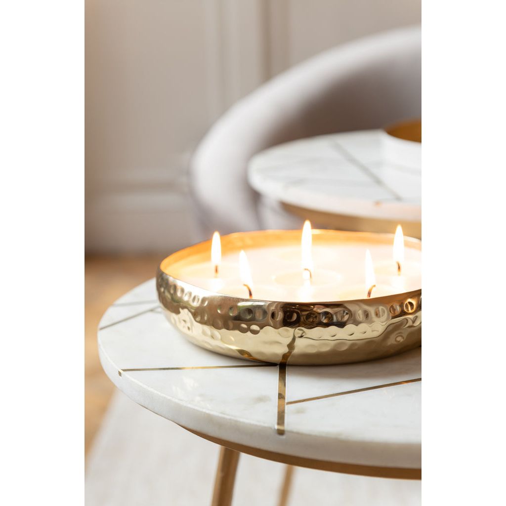 Tables D'Appoint Marbre Fer Doré - Designix
