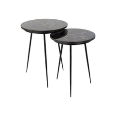 Tables D'Appoint Marbre Fer Doré