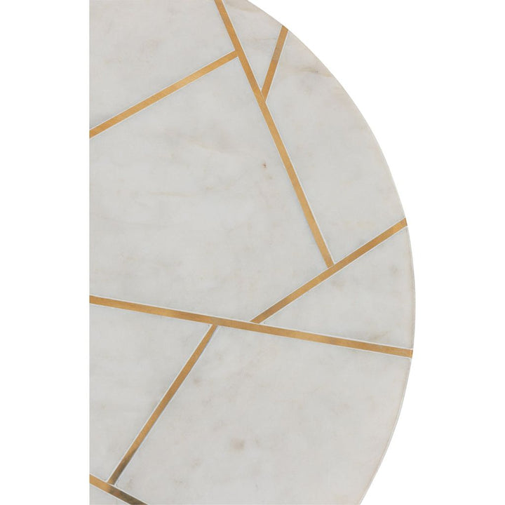 Tables D'Appoint Marbre Fer Doré - Designix