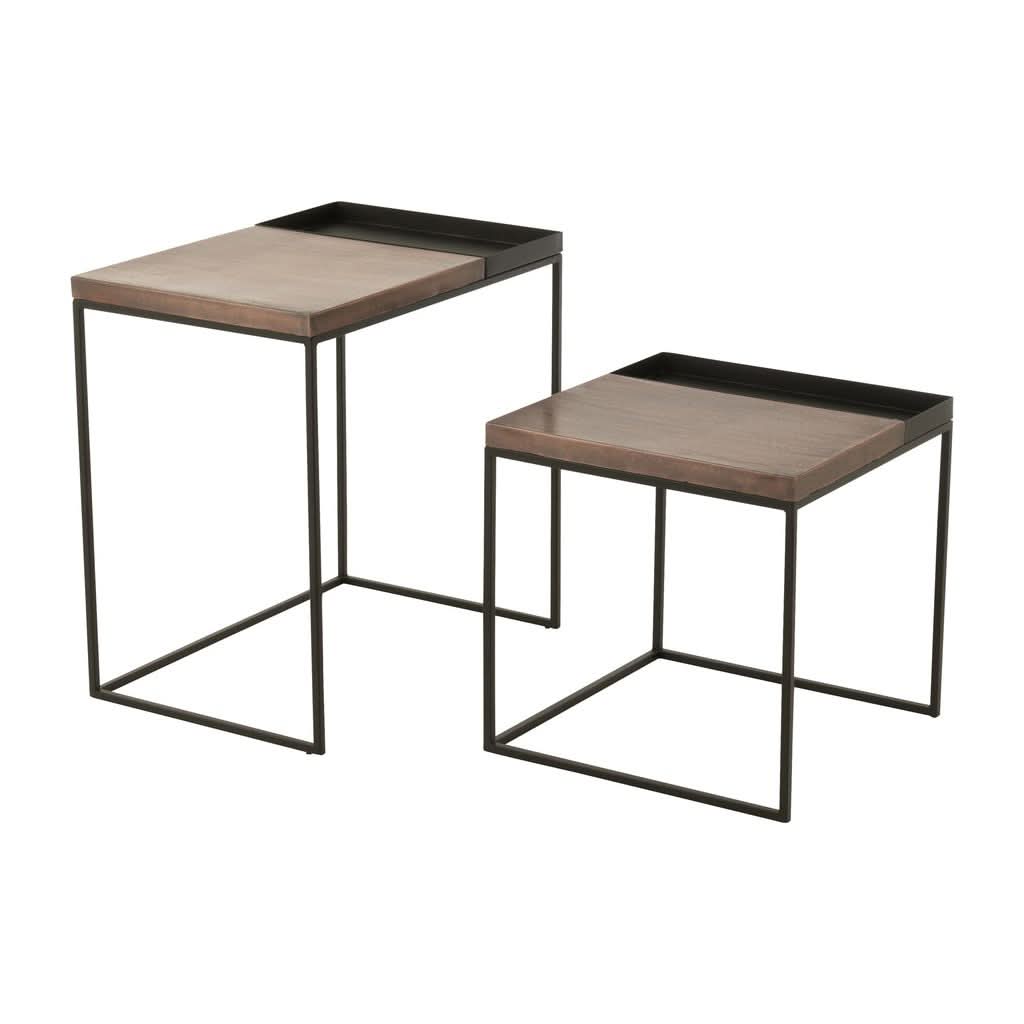 Tables D'Appoint Métal Bronze Noir