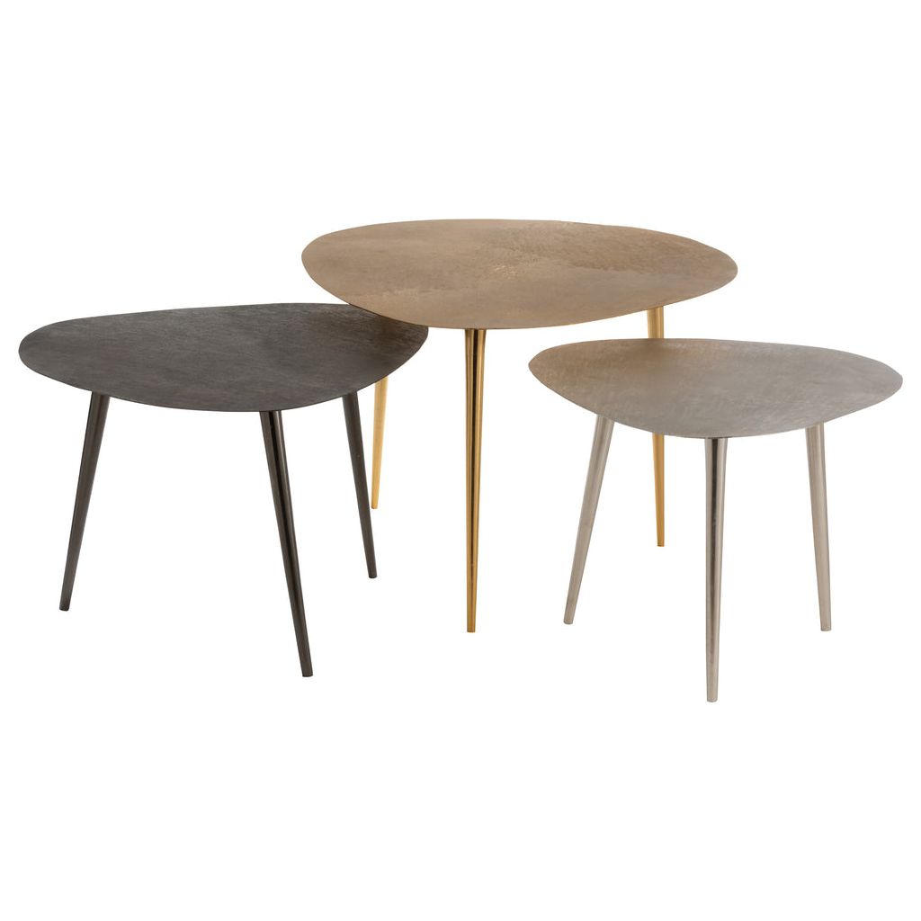 Tables D'Appoint Métal Mat Mixte - Designix