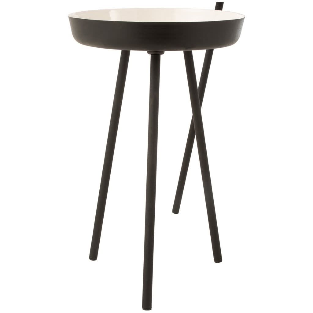 Tables D'Appoint Métal Noir/Blanc