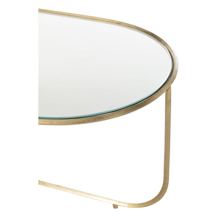 Tables D'Appoint Métal Verre Doré - Designix