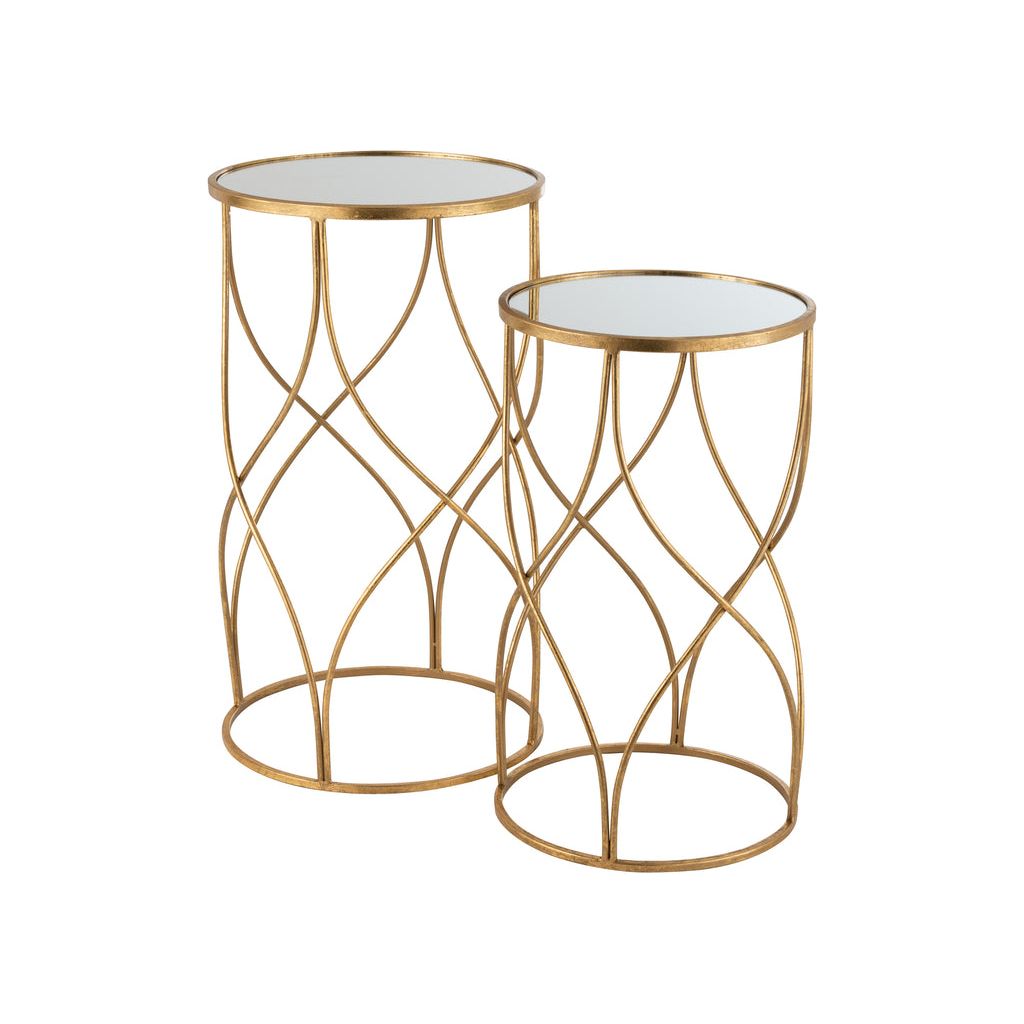Tables D'Appoint Miroir Doré - Designix