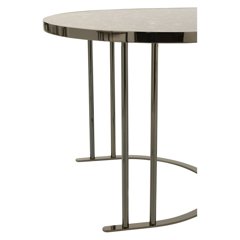 Tables D'Appoint Ovales Métal Argent - Designix