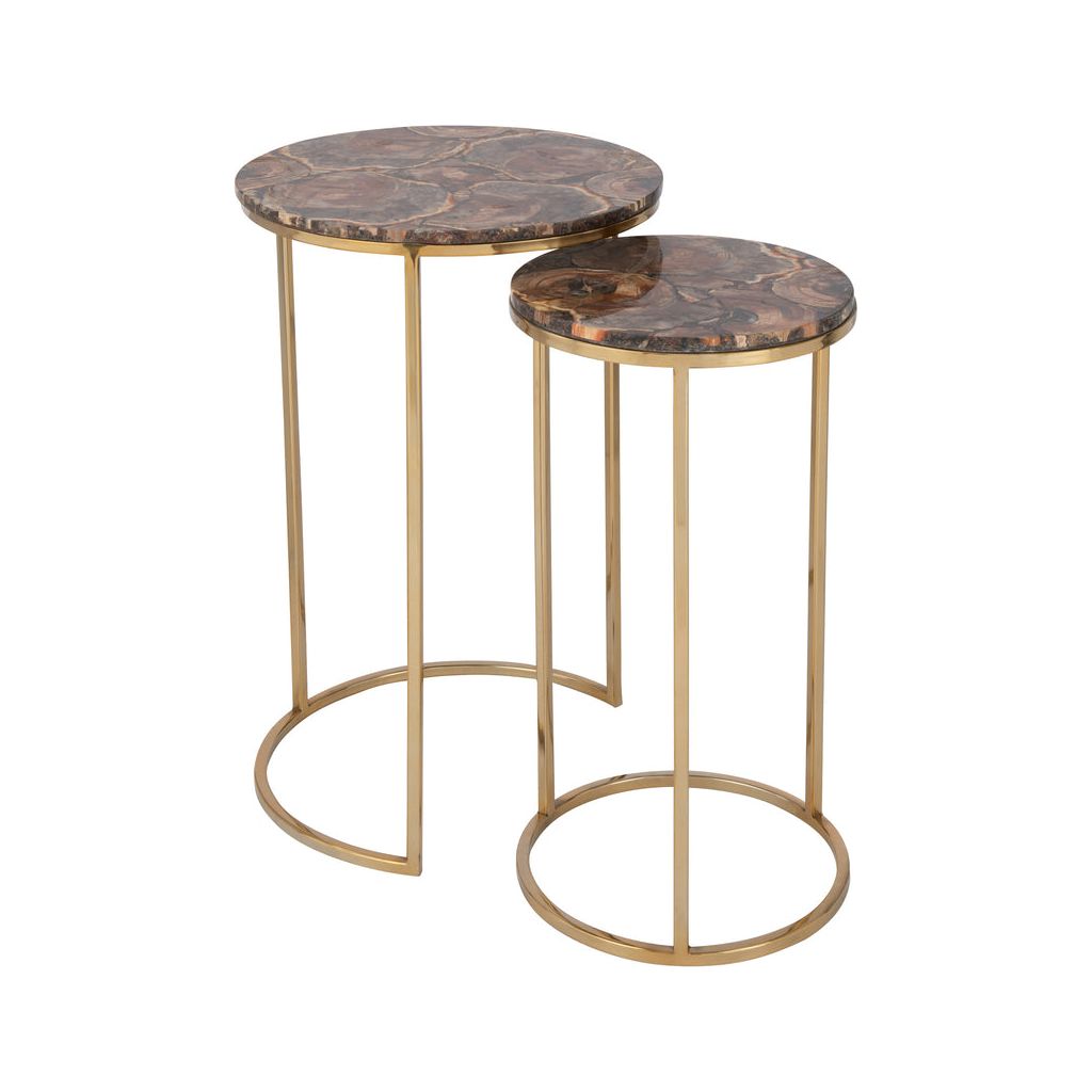 Tables D'Appoint Pierre Métal - Designix