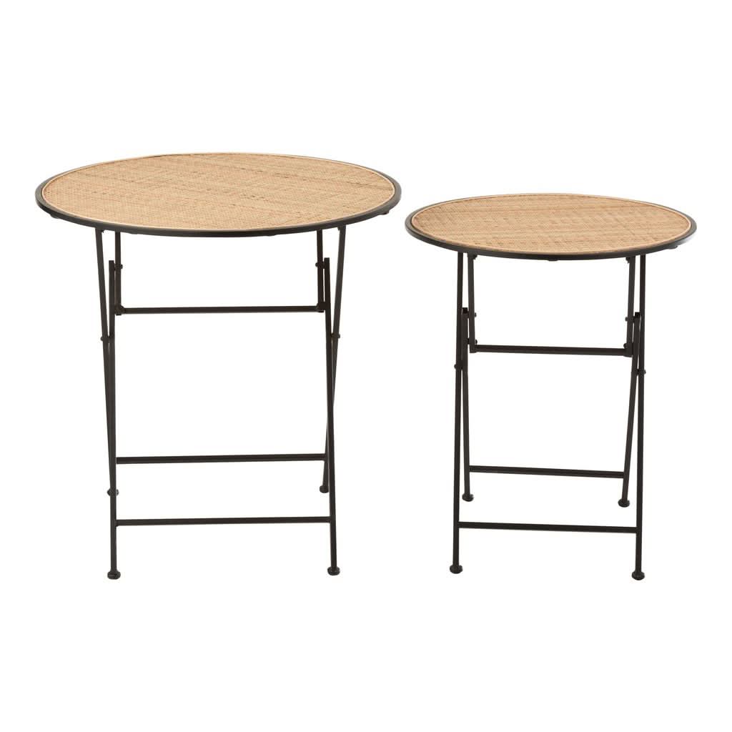 Tables d'Appoint Pliantes Bambou Métal - Designix