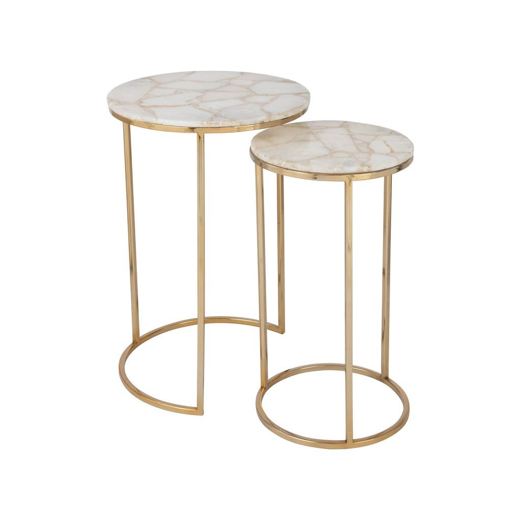 Tables D'Appoint Quartz Métal - Designix