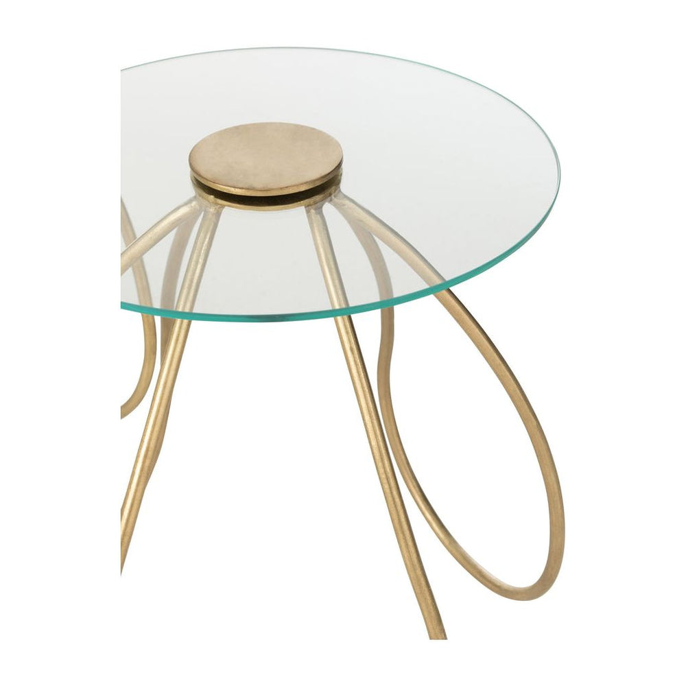 Tables D'Appoint Rondes Dorées - Designix
