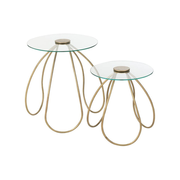 Tables D'Appoint Rondes Dorées - Designix