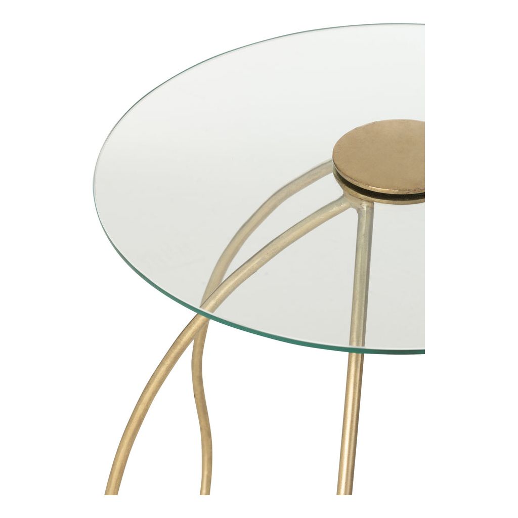 Tables D'Appoint Rondes Dorées - Designix