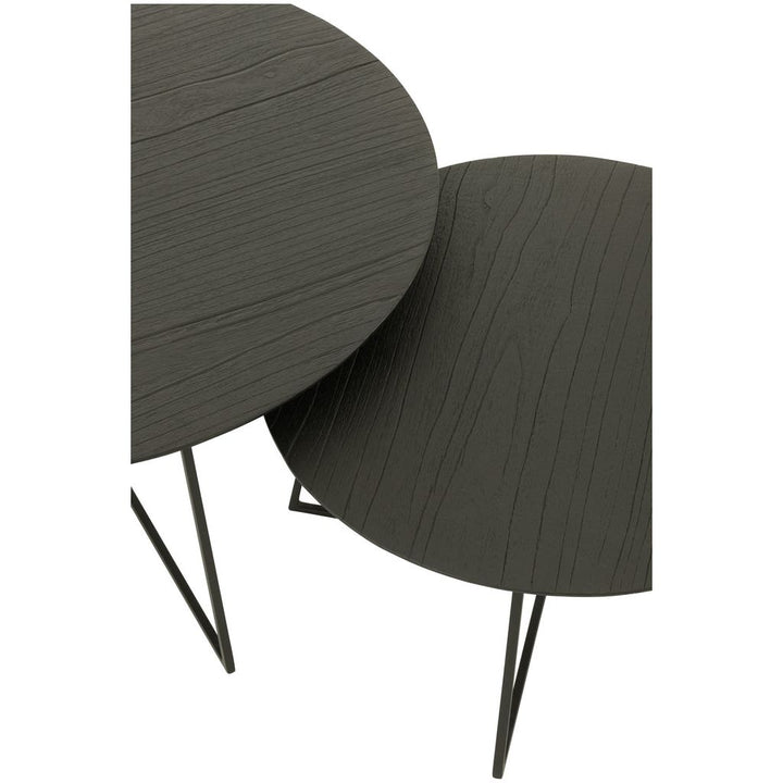 Tables D'Appoint Rondes Teck Métal - Designix