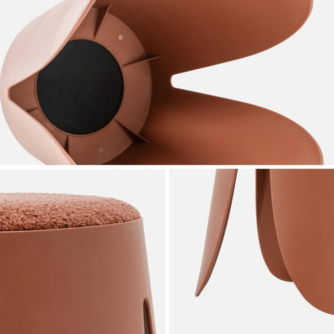 Tabouret Bouclette Texturée Empilable | Uni - Designix Tabouret
