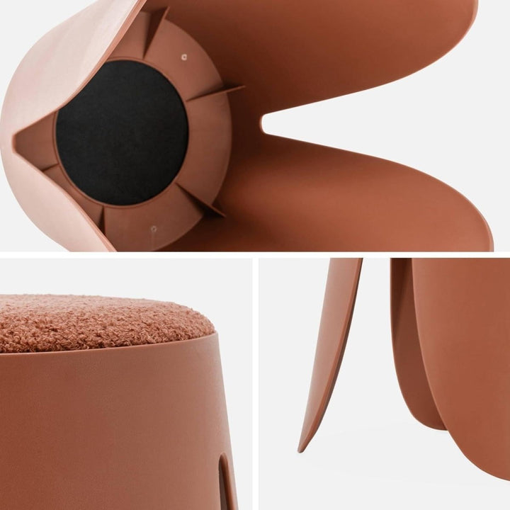 Tabouret Bouclette Texturée Empilable | Uni - Designix Tabouret