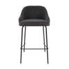 Tabouret de Bar Bouclé Gris Foncé Avec Dossier Confort | SEPP