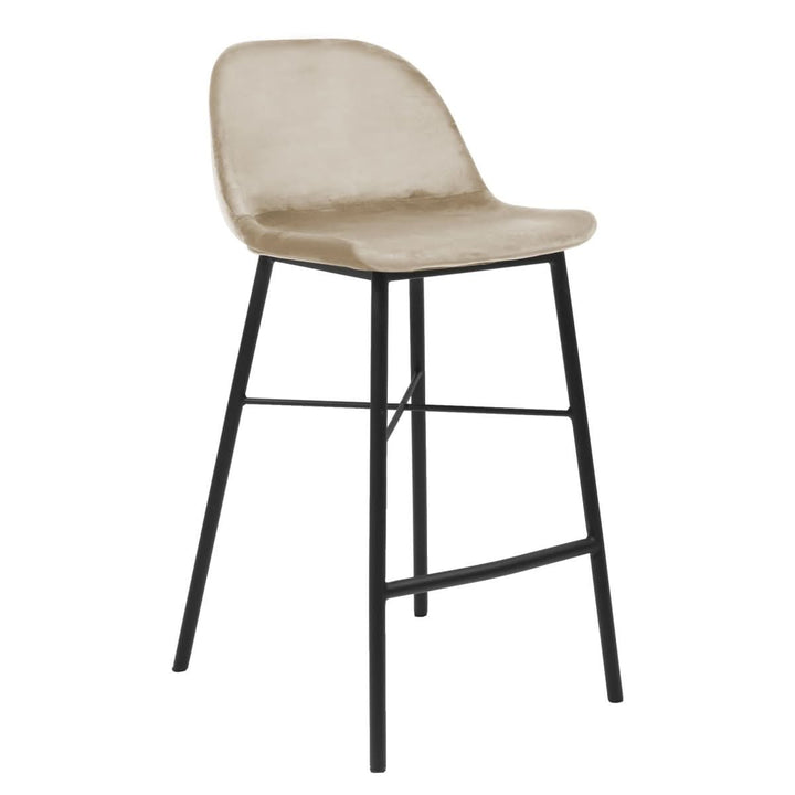 Tabouret de Bar En Velours Doux Avec Dossier Ergonomique Confort | NOVA - Designix