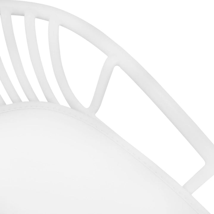 Tabouret de Bar Extérieur Avec Coussin PU Cuir Blanc | NOVA - Designix