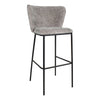 Tabouret de bar Gris Chenille Confortable et Moderne | VILO