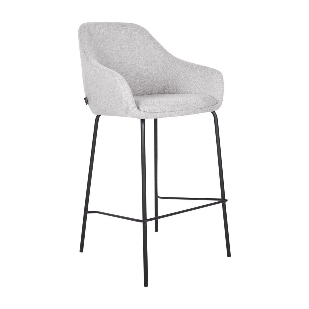 Tabouret De Bar Suus Confort Avec Accoudoirs Tissé Gris | NEXA - Designix