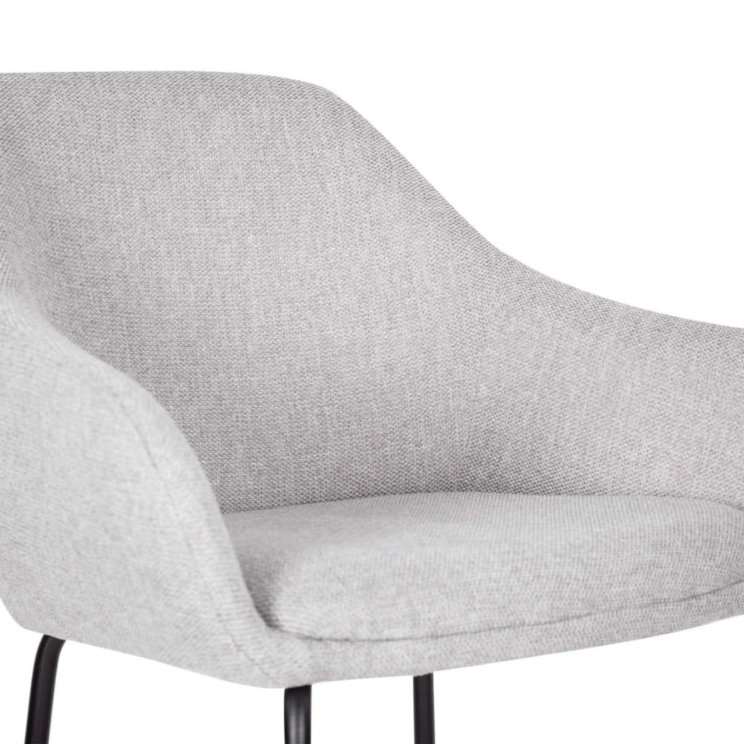 Tabouret De Bar Suus Confort Avec Accoudoirs Tissé Gris | NEXA - Designix