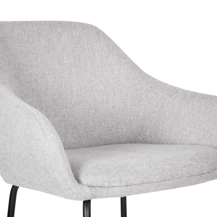 Tabouret De Bar Suus Confort Avec Accoudoirs Tissé Gris | NEXA - Designix