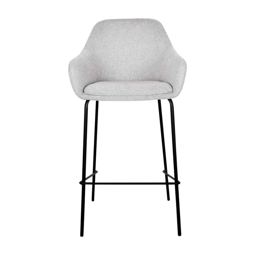 Tabouret De Bar Suus Confort Avec Accoudoirs Tissé Gris | NEXA - Designix