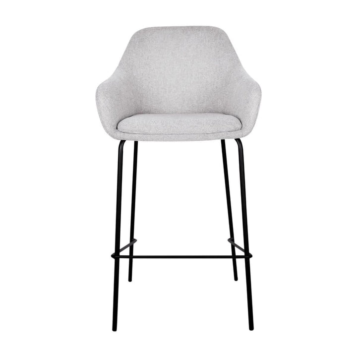 Tabouret De Bar Suus Confort Avec Accoudoirs Tissé Gris | NEXA - Designix