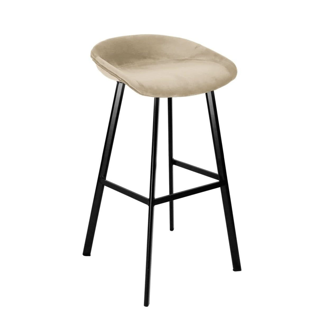 Tabouret De Bar Velours 70 Cm Champagne Design Moderne | LUXA - Designix