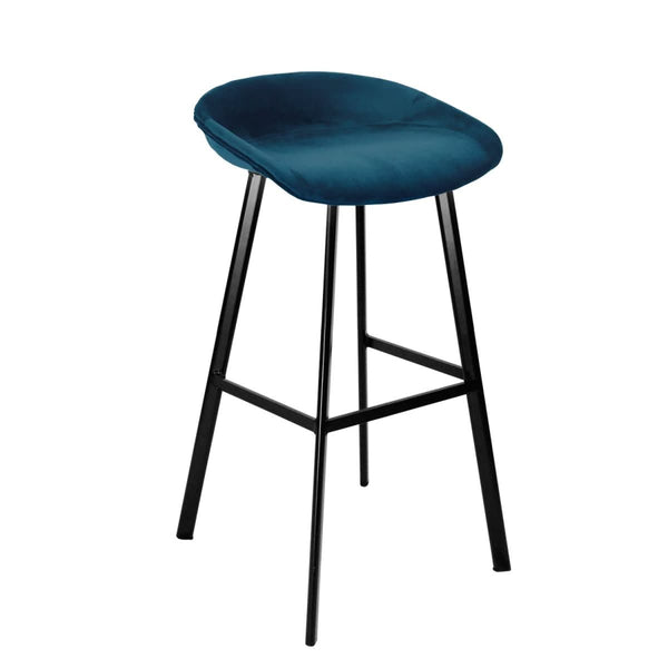 Tabouret de Bar Velours Bleu Foncé 70 cm Confort Luxe | NOVA