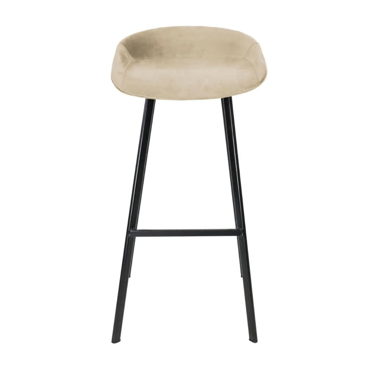 Tabouret de Bar Velours Champagne Design Moderne | RYLA - Designix