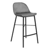 Tabouret De Bar Velours Confort Moderne Avec Dossier | VELA