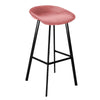 Tabouret de Bar Velours Haut 80 cm Rose Design Moderne | FINA