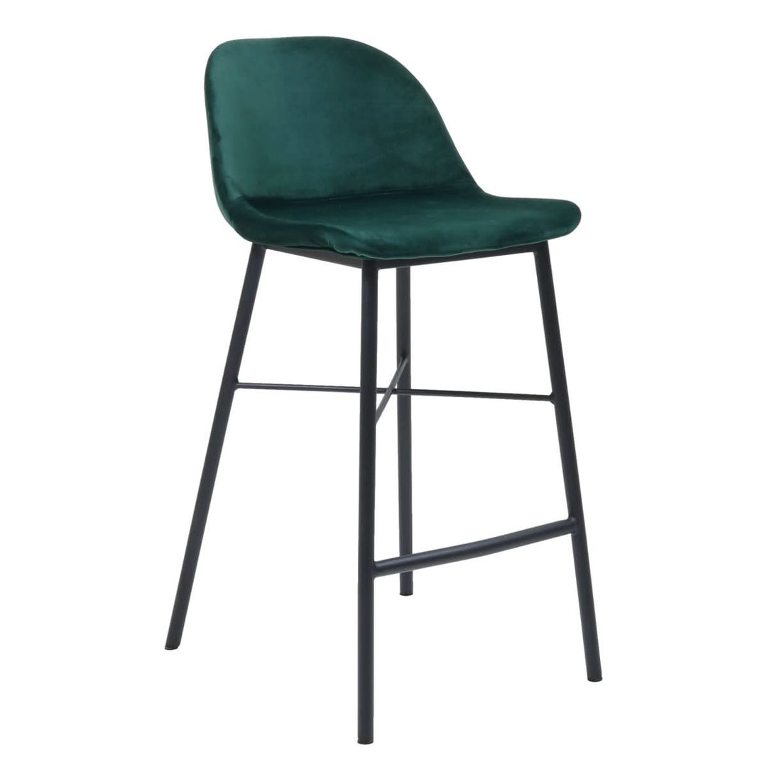 Tabouret de Bar Velours Vert Foncé Confort Plus Design Moderne | VELV - Designix