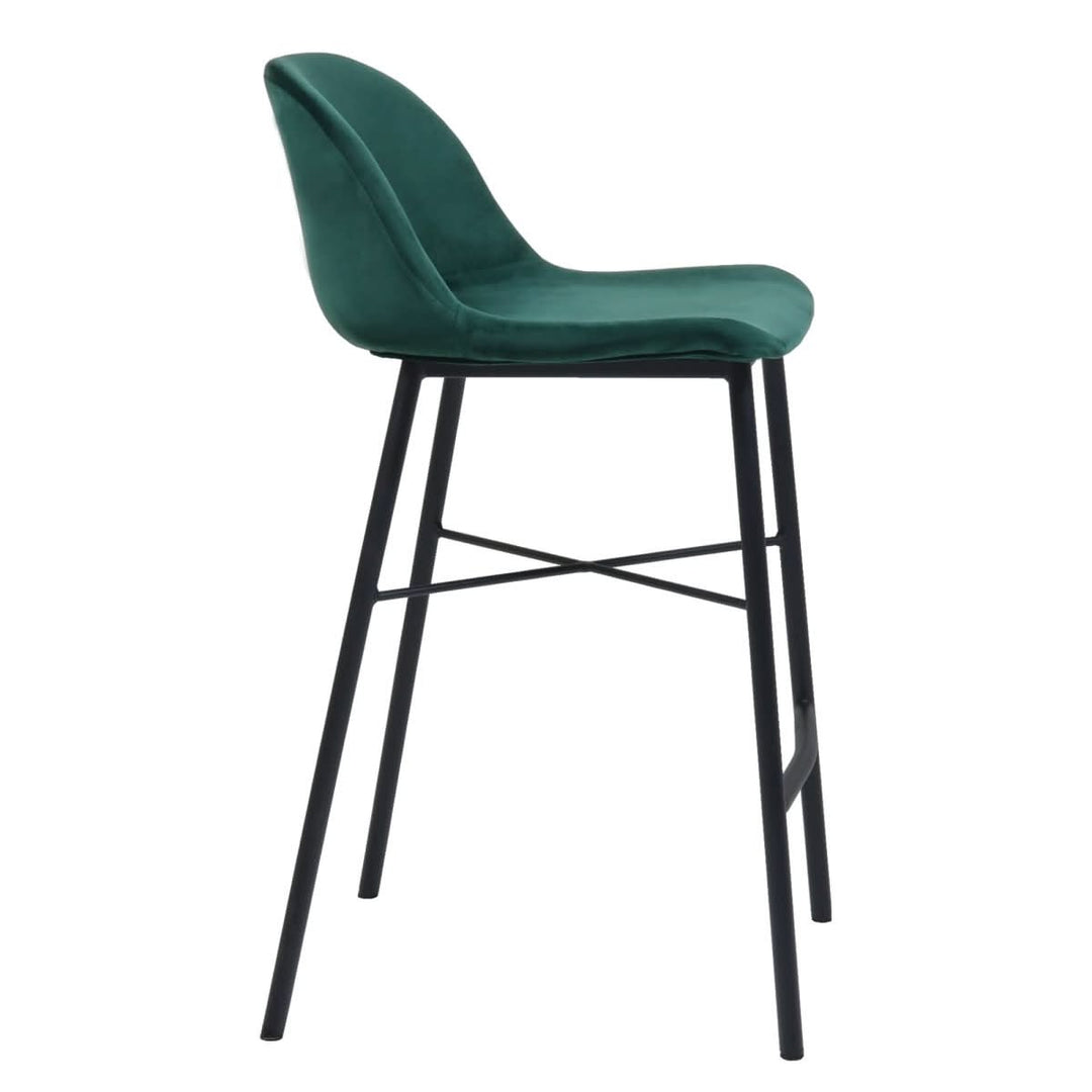 Tabouret de Bar Velours Vert Foncé Confort Plus Design Moderne | VELV - Designix
