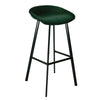 Tabouret de bar Velvet Vert Foncé 70 cm Hauteur Acier Moderne | LUMI