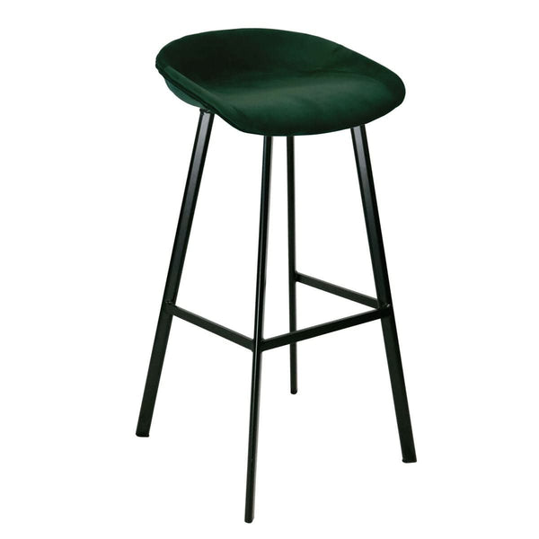 Tabouret de bar Velvet Vert Foncé 70 cm Hauteur Acier Moderne | LUMI
