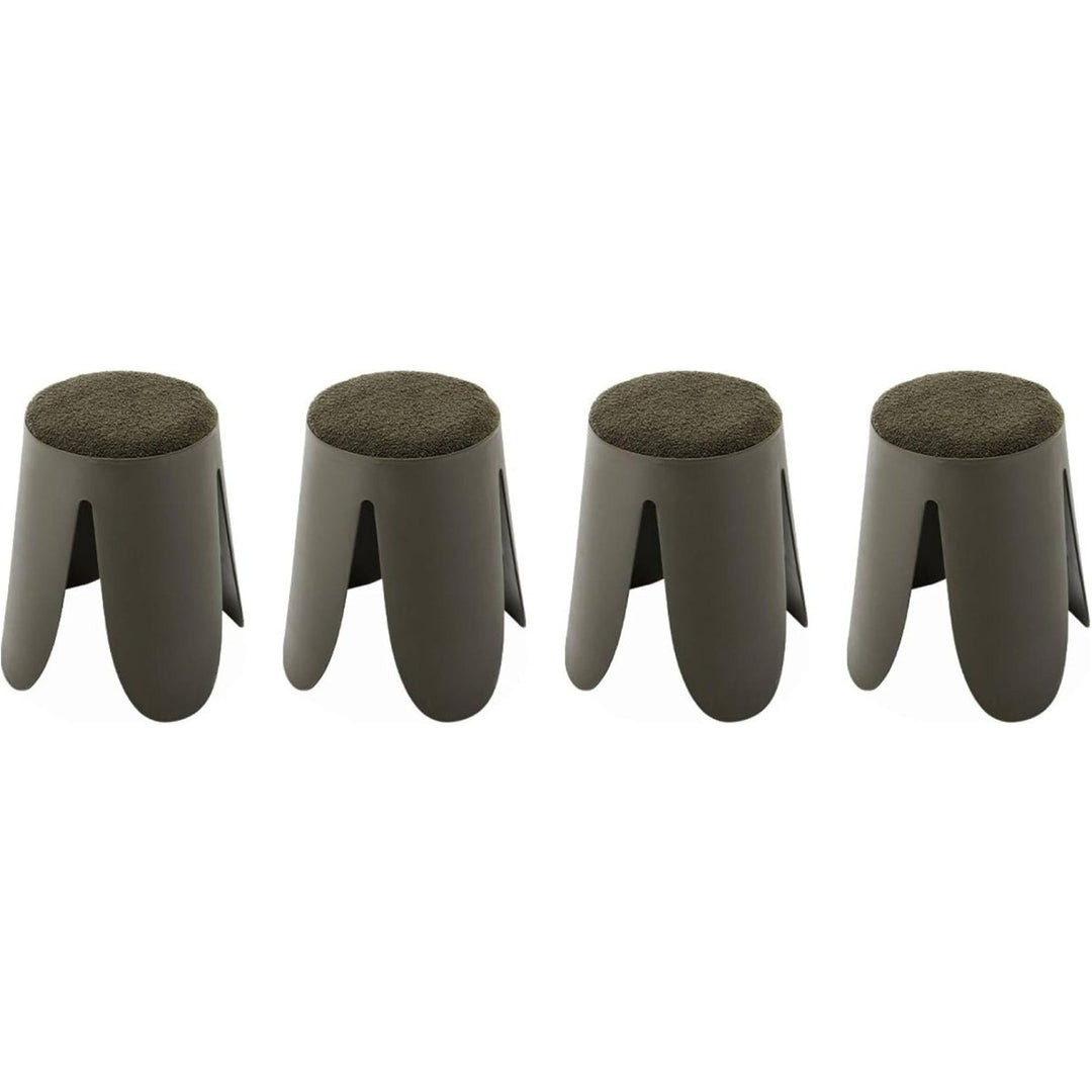 Tabouret Kaki Bouclette Empilable | Quest - Designix Tabouret