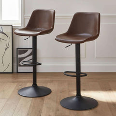 Tabourets Bar Réglables Marron | Ruiss