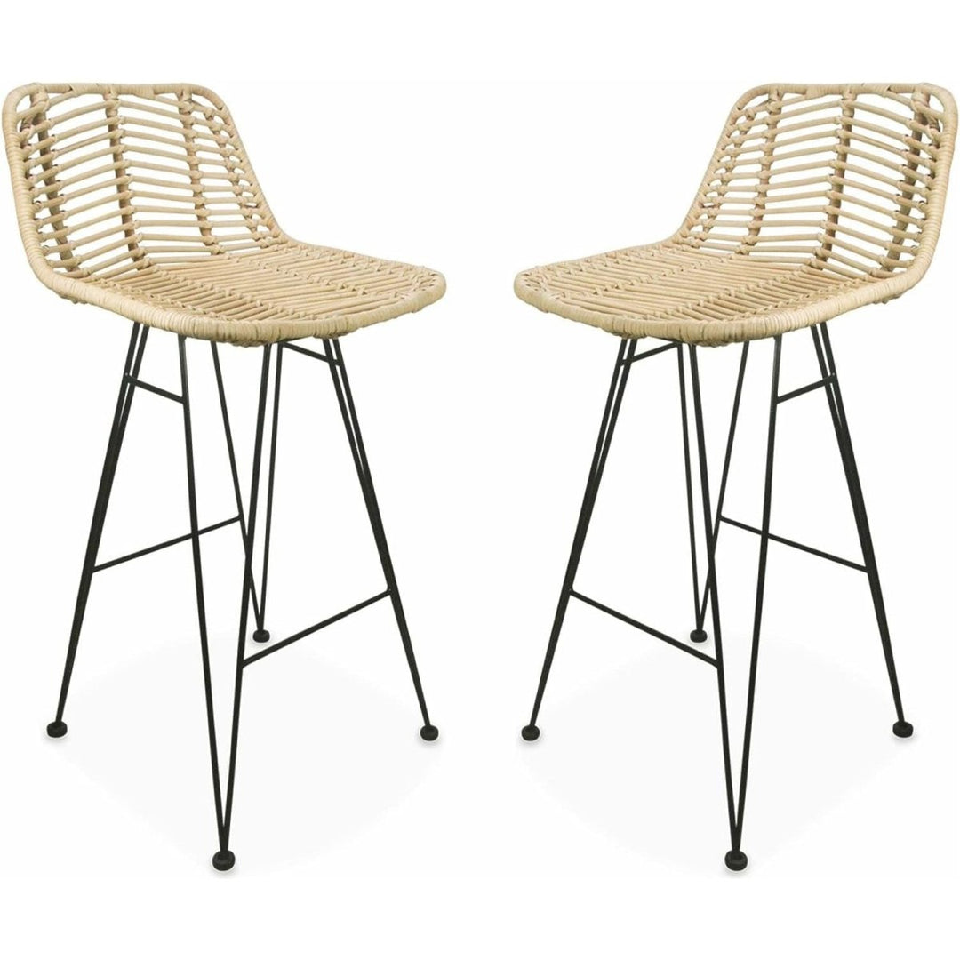 Tabourets Bar Rotin Métal | Voix - Designix Tabouret