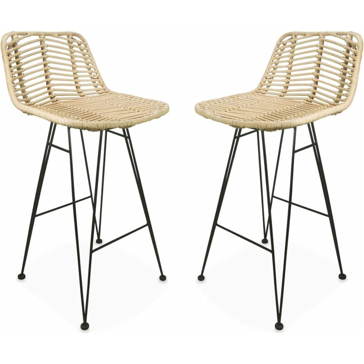 Tabourets Bar Rotin Métal | Voix - Designix Tabouret