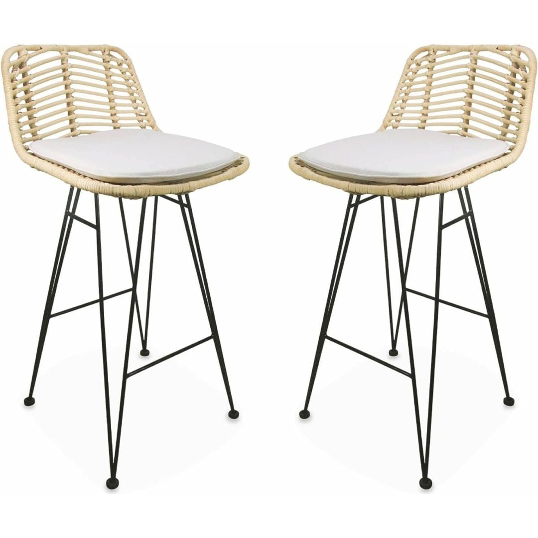 Tabourets Bar Rotin Métal | Voix - Designix Tabouret