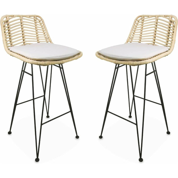Tabourets Bar Rotin Métal | Voix - Designix Tabouret