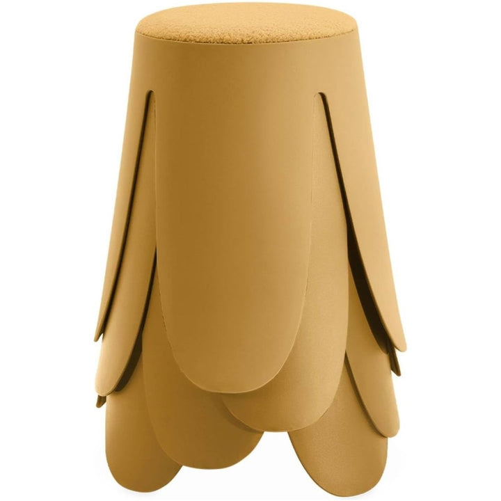 Tabourets Empilables Bouclette Moutarde | Rose - Designix Tabouret