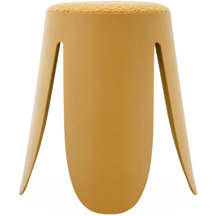 Tabourets Empilables Bouclette Moutarde | Rose - Designix Tabouret
