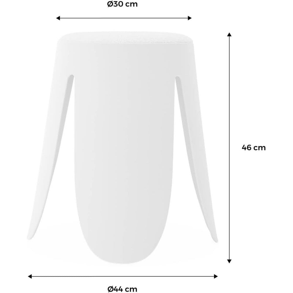 Tabourets Empilables Bouclette Moutarde | Rose - Designix Tabouret