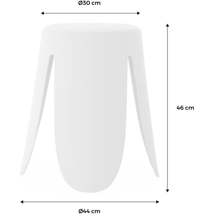Tabourets Empilables Bouclette Moutarde | Rose - Designix Tabouret