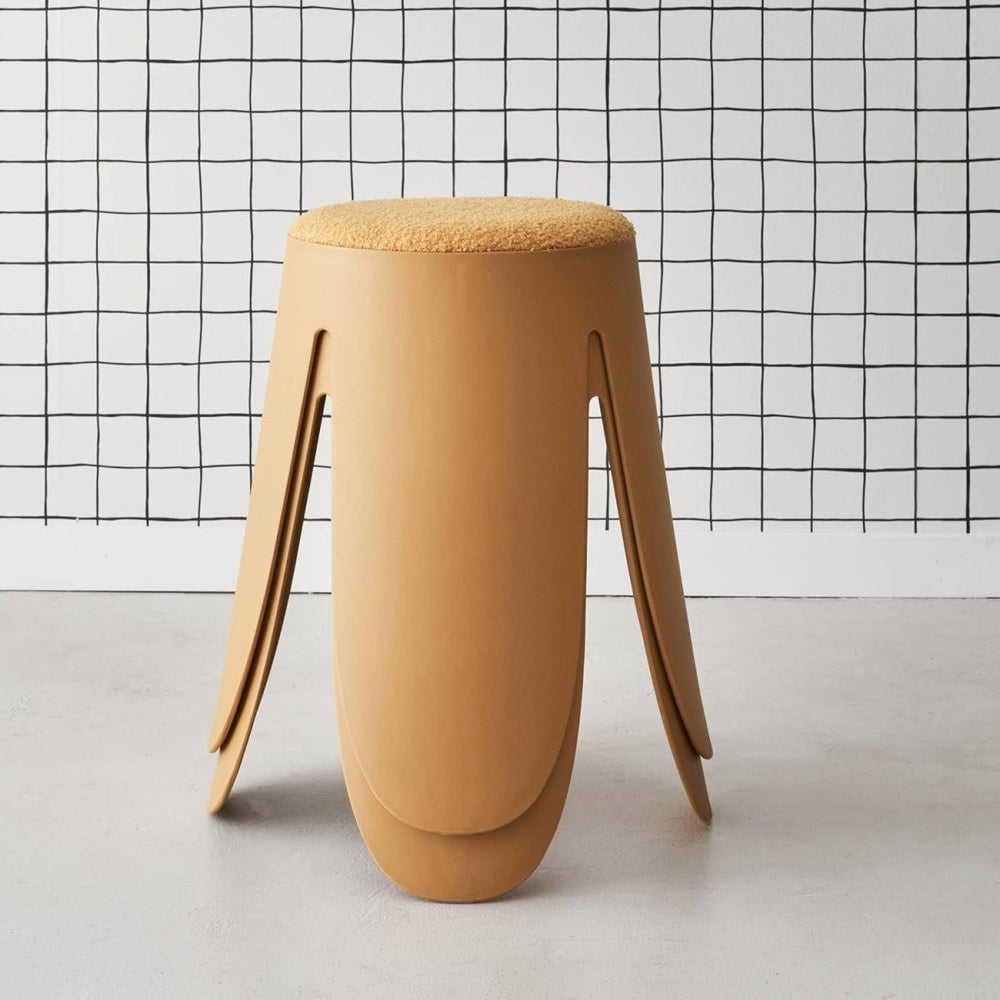 Tabourets Niki Moutarde Bouclette | Voile - Designix Tabouret