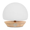 Lampe de Bureau en Verre Blanc Artisanale