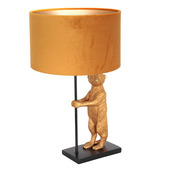 Lampe de Table Noir et Or Animaux