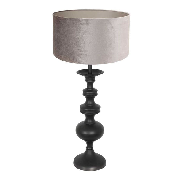 Lampe Table Élegante Noir Argent